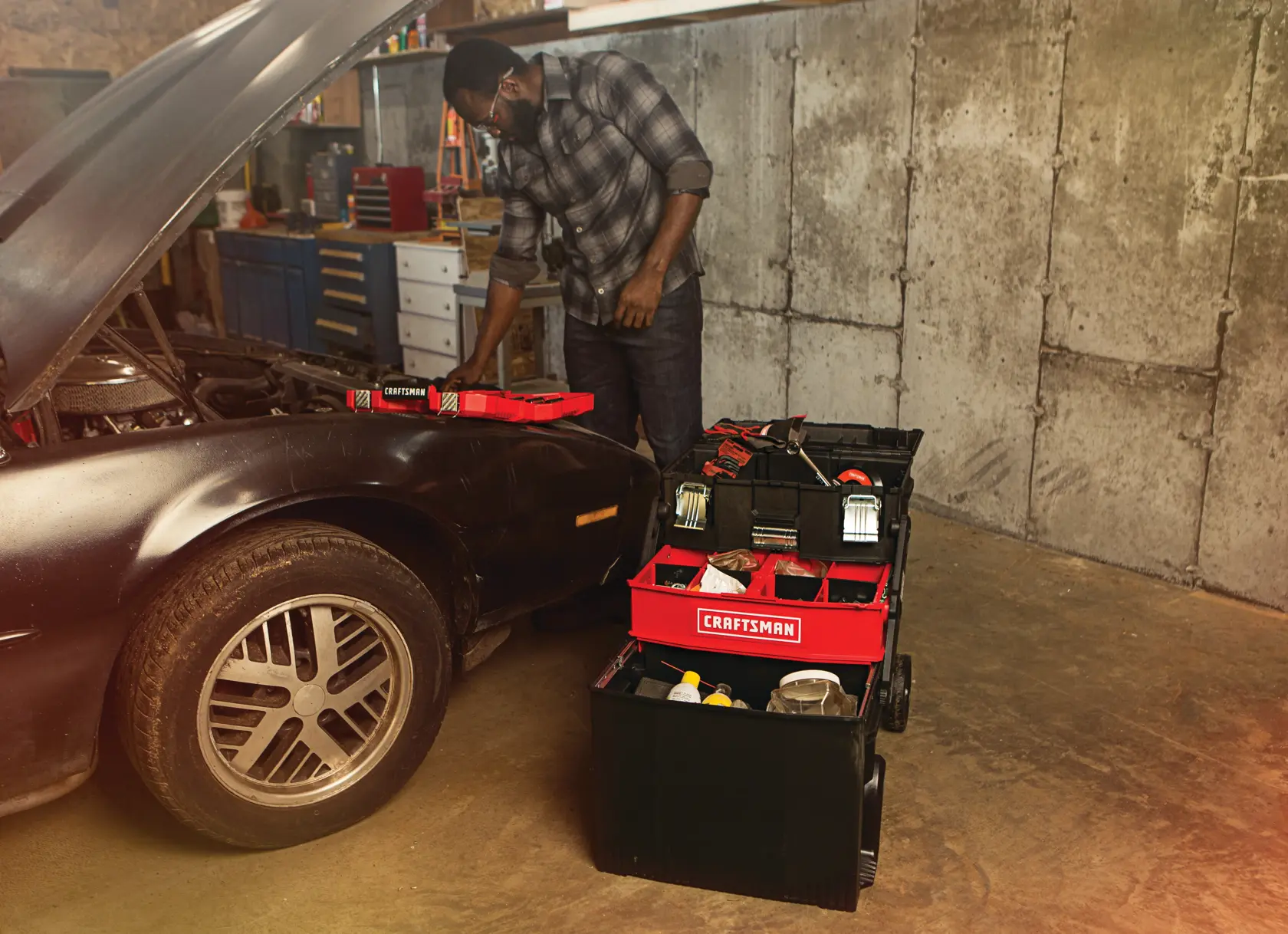 View of CRAFTSMAN Storage: Workstation  being used by consumer