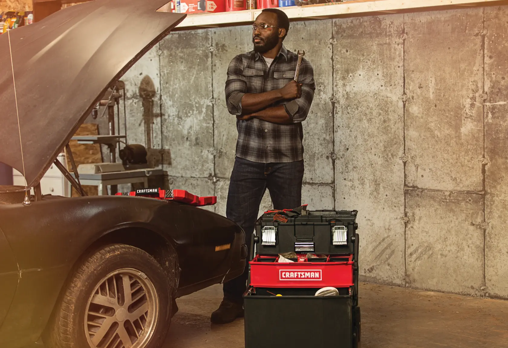 View of CRAFTSMAN Storage: Workstation  being used by consumer