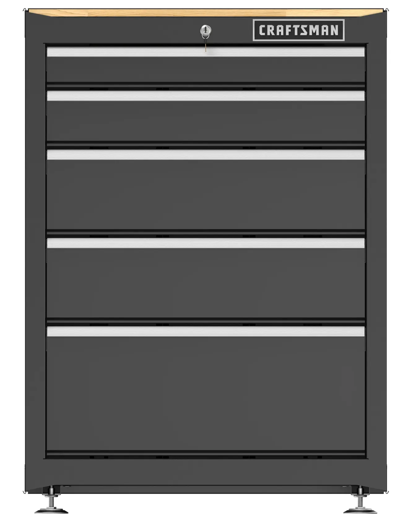 CRAFTSMAN 26.5-in wide 5-drawer base cabinet straight forward view