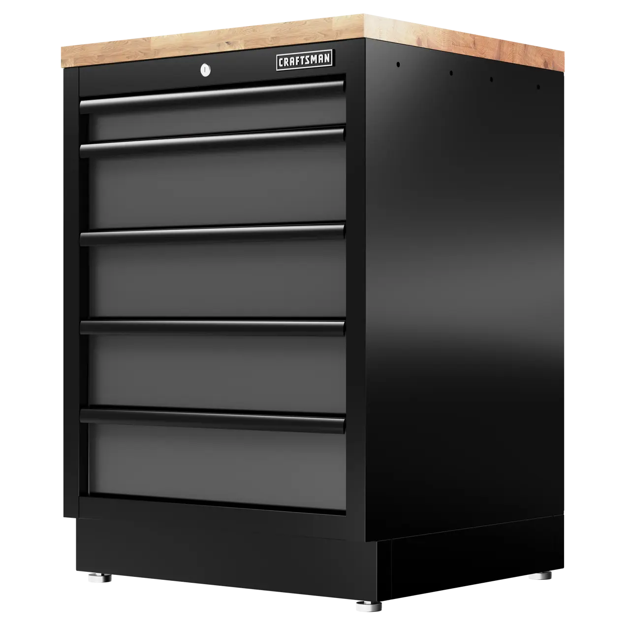 Welded 5-Drawer Base Cabinet (Black/Gray)