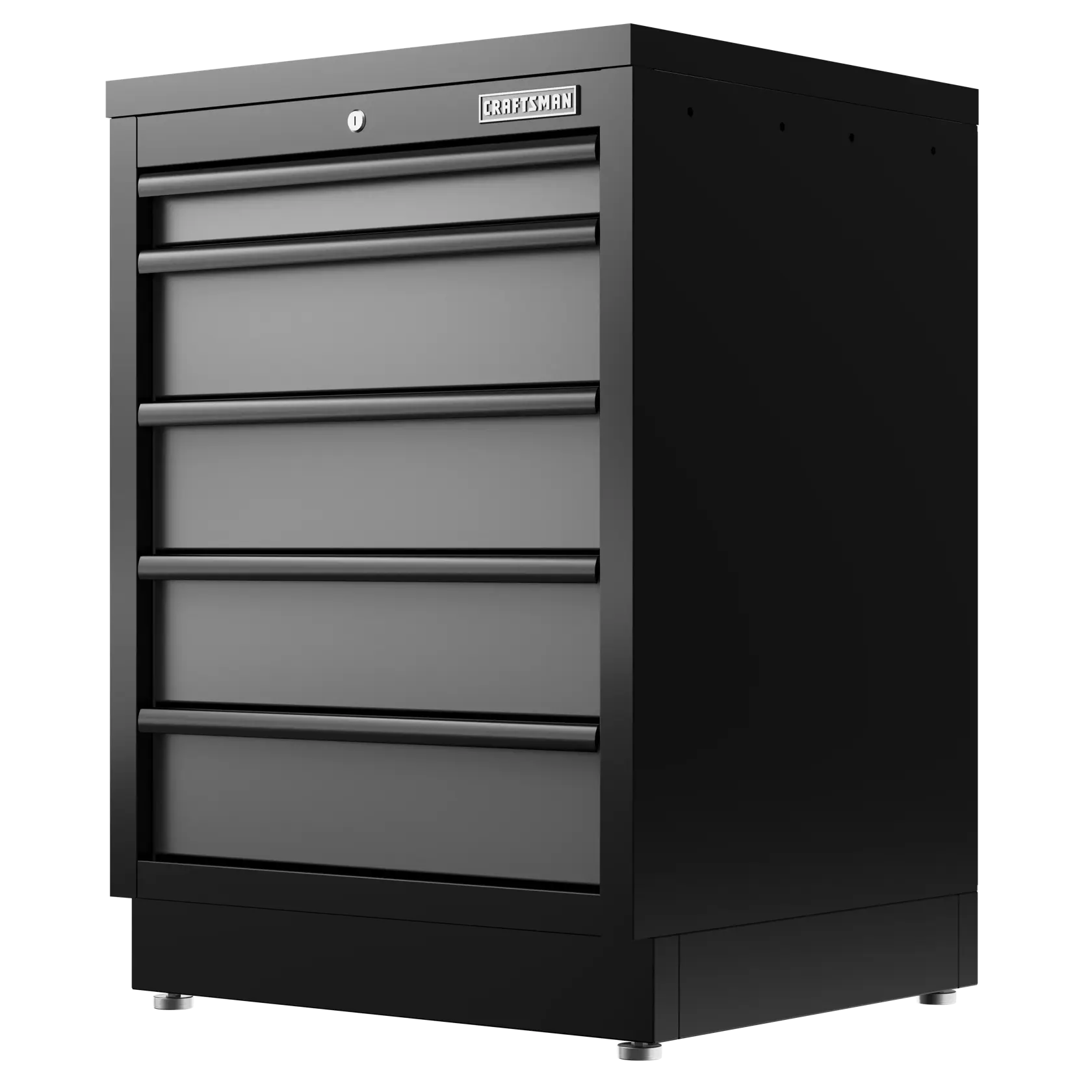 Welded 5-Drawer Base Cabinet (Black/Gray)
