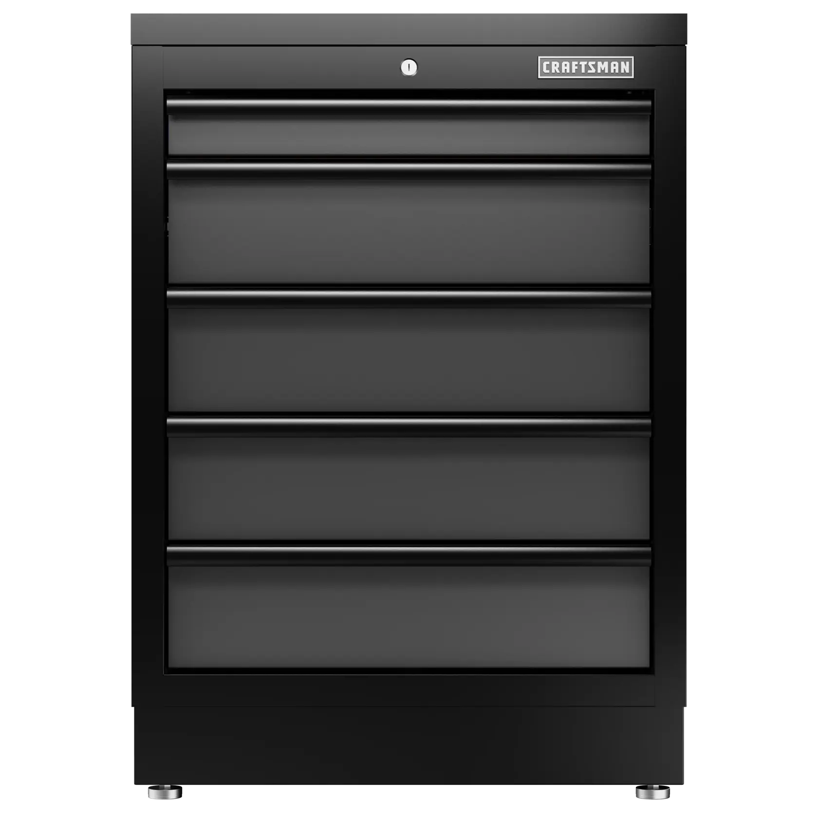 Welded 5-Drawer Base Cabinet (Black/Gray)