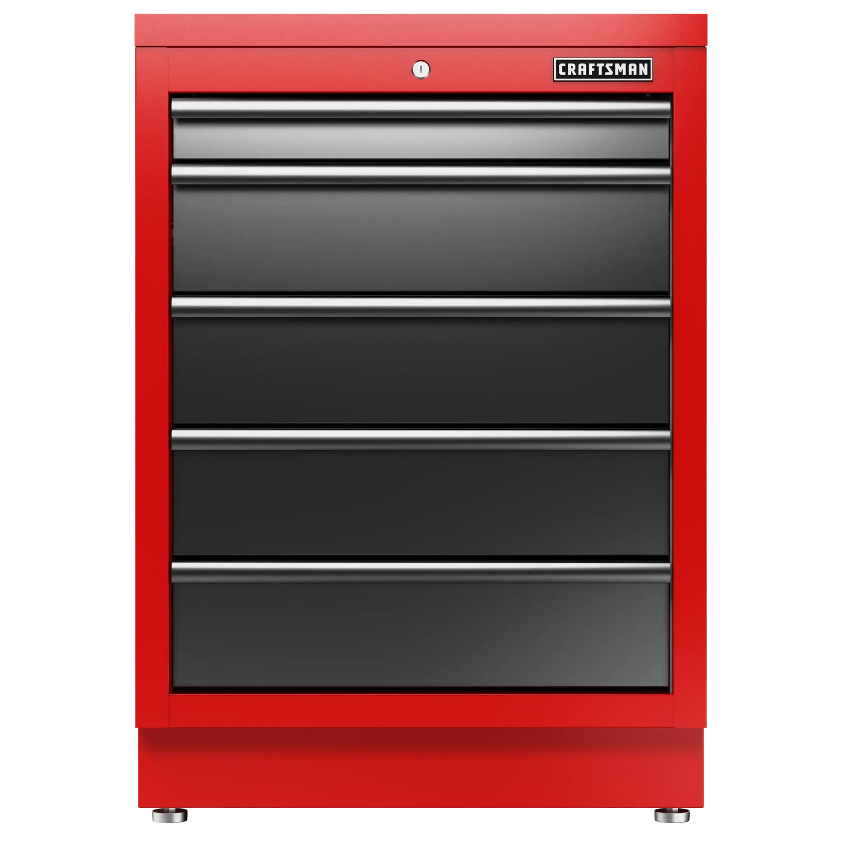 Welded 5-Drawer Base Cabinet (Red/Black)