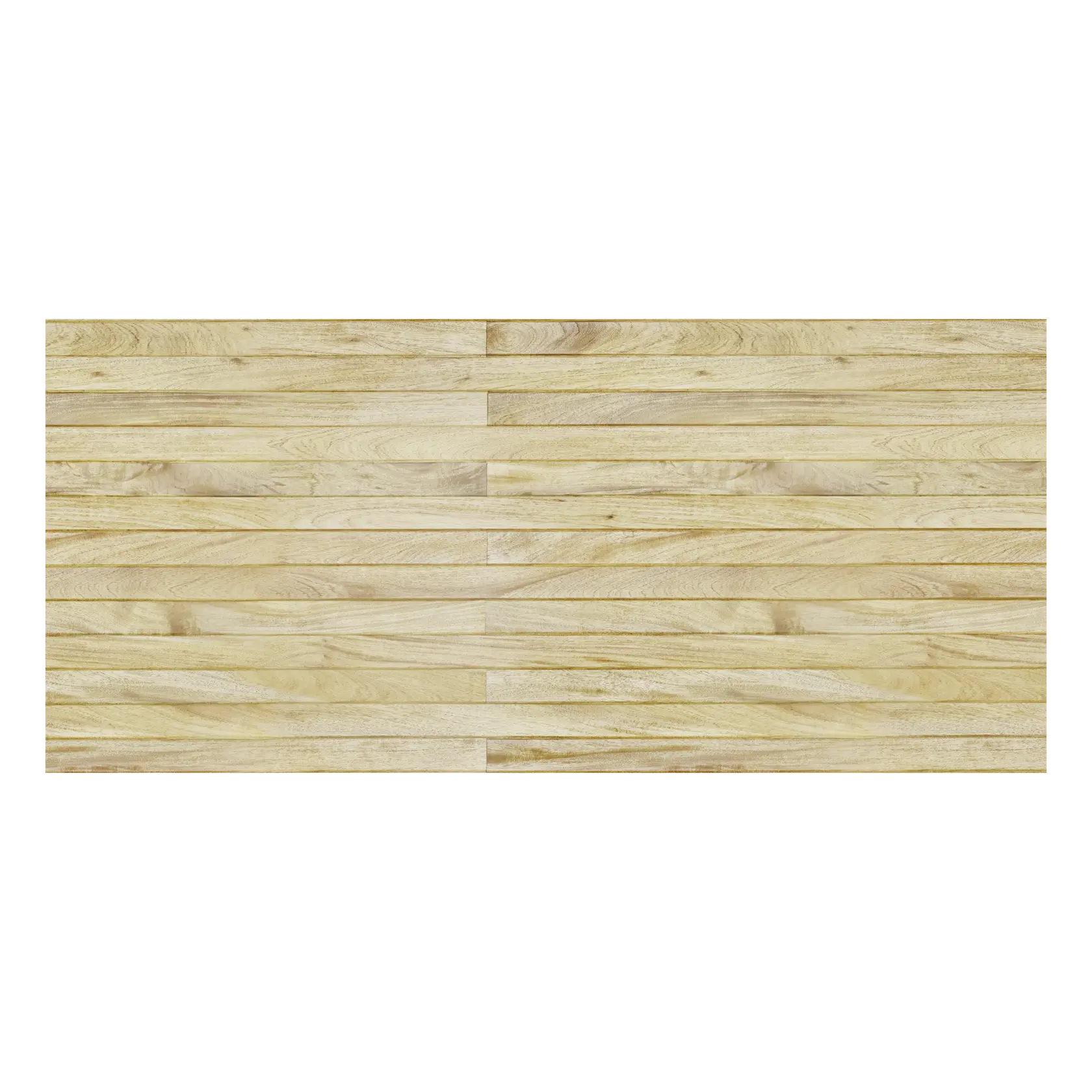 A photograph of a rectangular wooden slat board with a light natural wood finish and horizontal grain, used for organizing or displaying items.