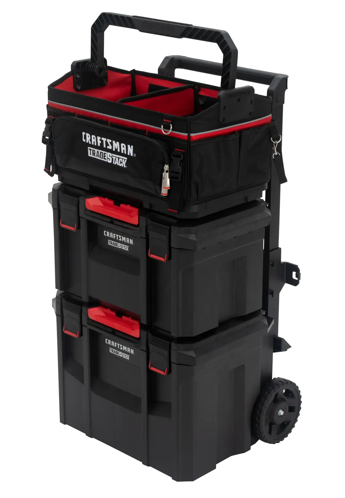 CRAFTSMAN TRADESTACK Tool Tote Tower Left Side Angle 