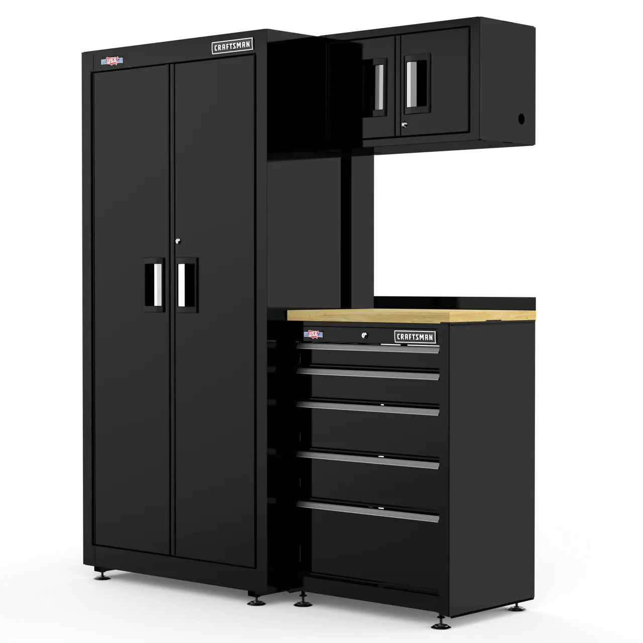 63-in 4-Piece Welded Metal Storage System (Black)