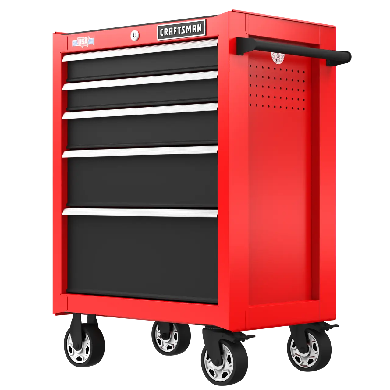 S2000 Series 26-in 5-Drawer Steel Rolling Tool Cabinet (Red)
