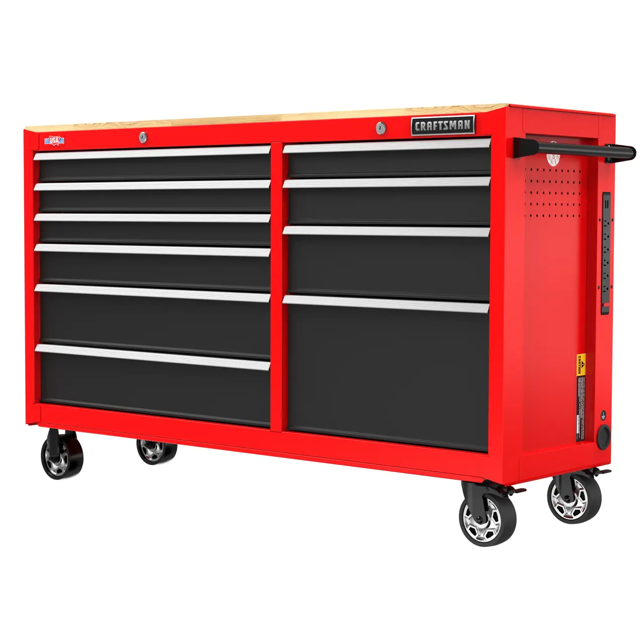 S2000 Series 63-in W 10-Drawer Steel Rolling Workstation