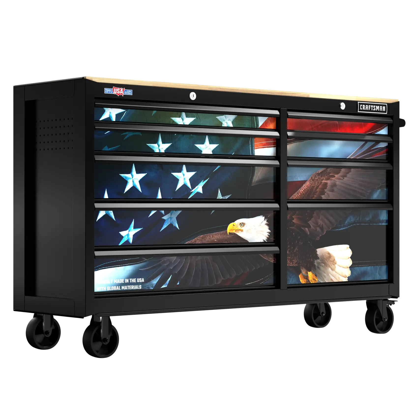 CRAFTSMAN 63" Workstation - Patriotic Left Front Angle