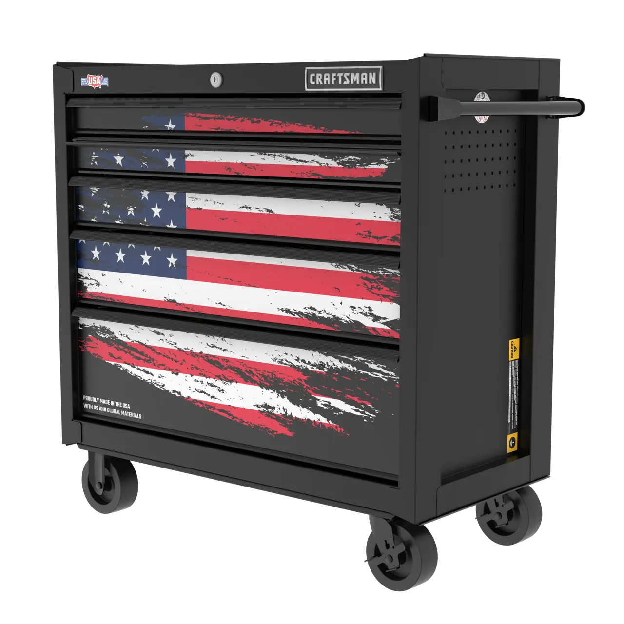 5-Drawer Red, White, And Blue Patriotic Cabinet