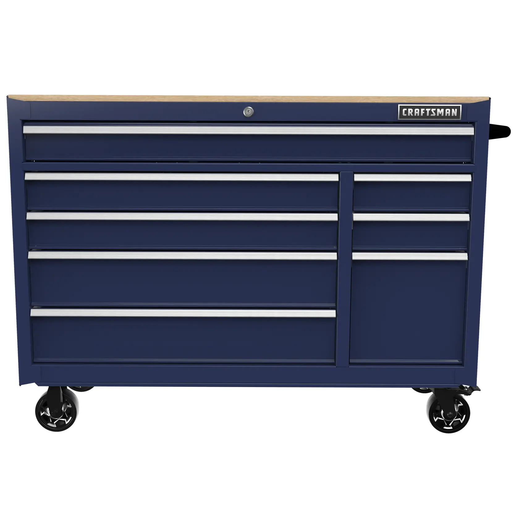 CRAFTSMAN S2000 Workstation in Midnight Blue with Wood Worktop front view