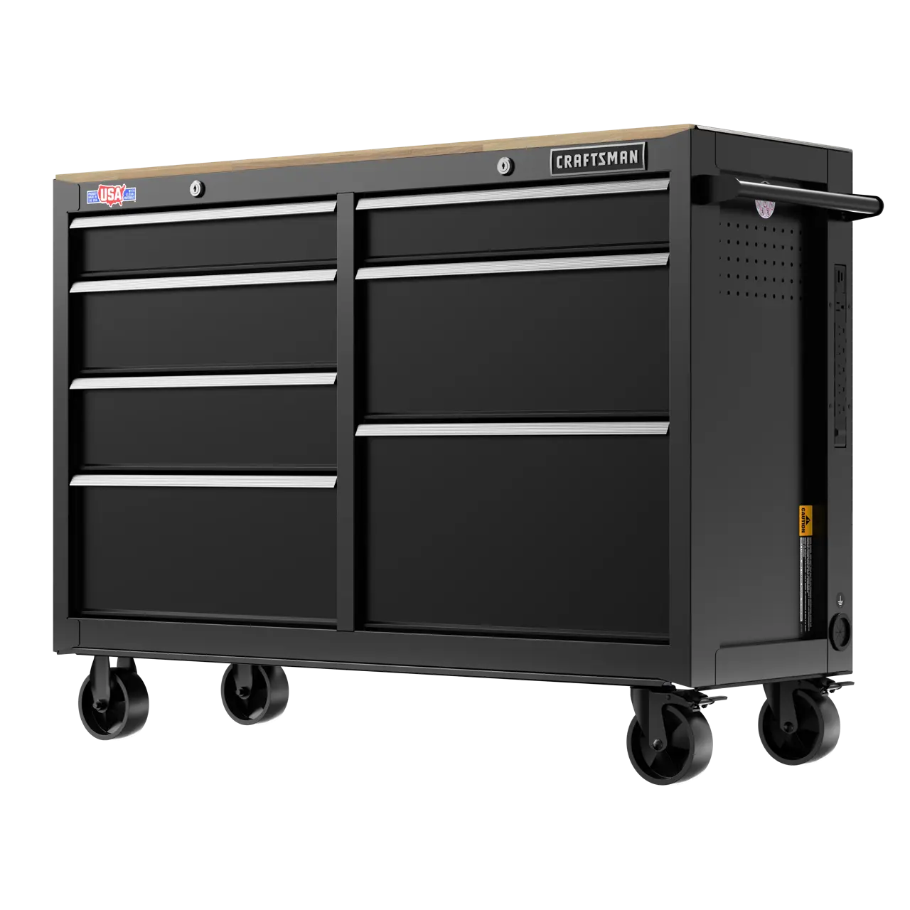 52-in Wide Rolling Tool Workstation (Black)