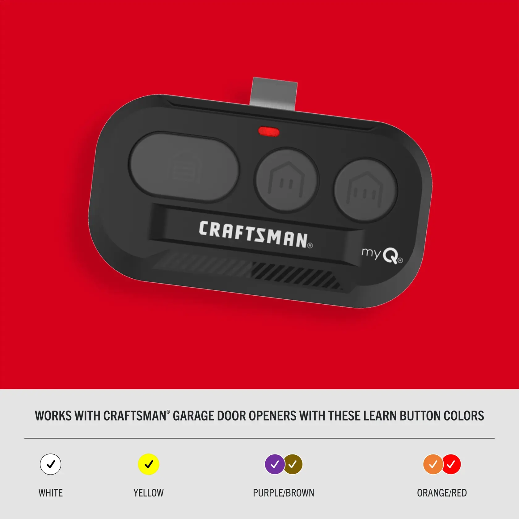 CRAFTSMAN® MYQ 3 Button Garage Door Opener Remote