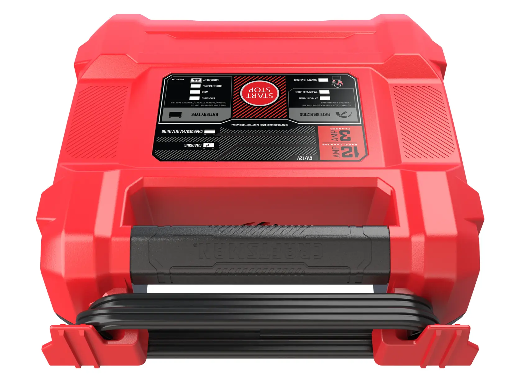 12A 6V/12V Fully Automatic Battery Charger and Maintainer top view