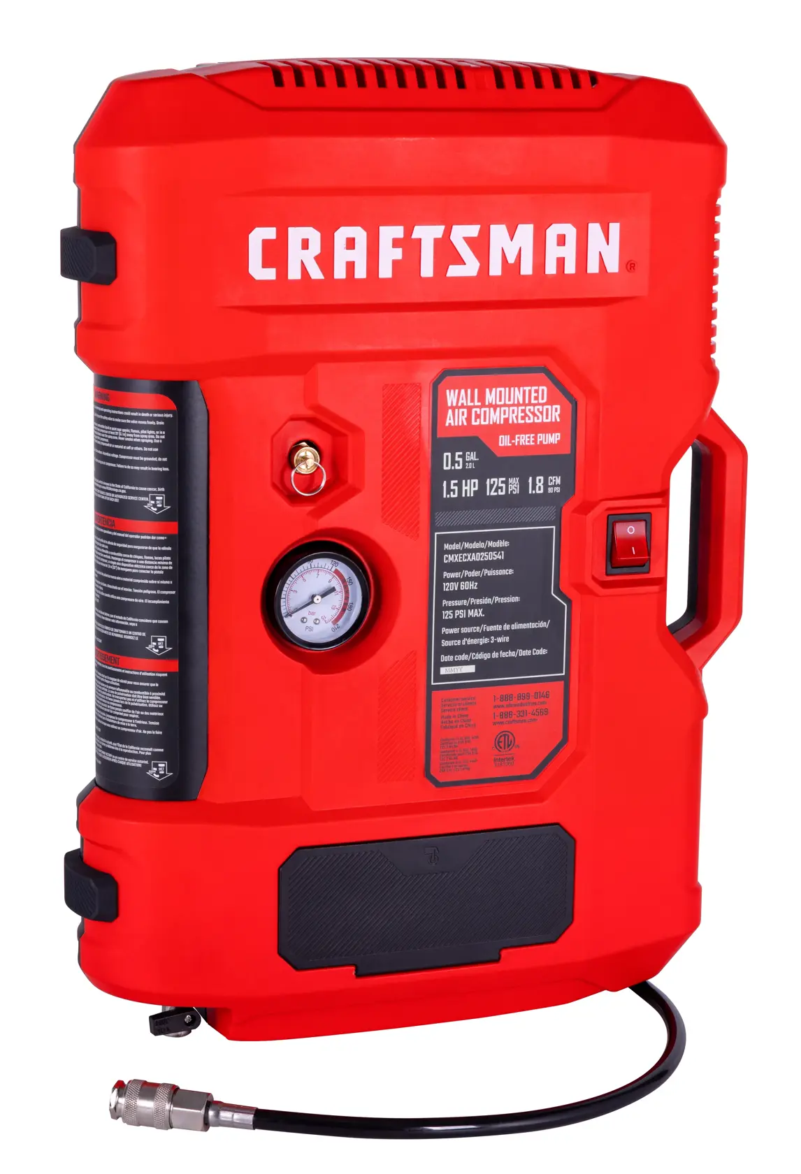 Craftsman Wall Mount Compressor Side