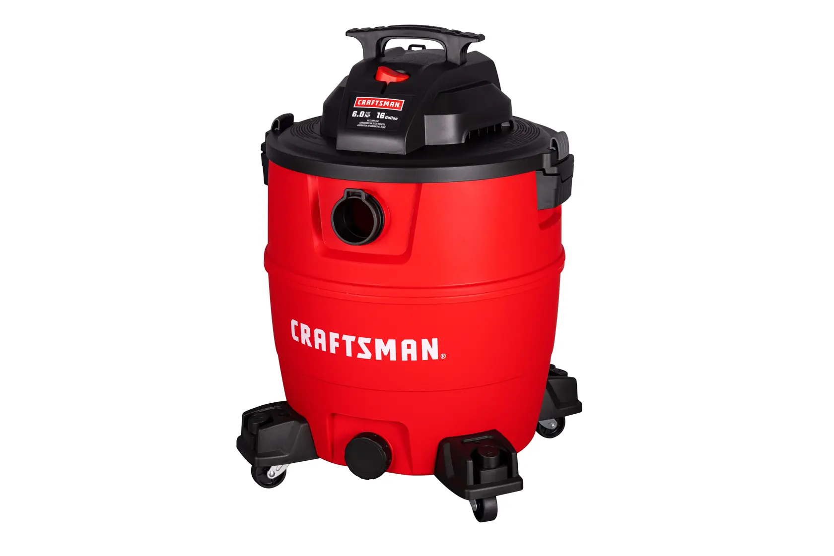 16-Gallon 6 HP Corded Wet/Dry Shop Vacuum with Accessories Included