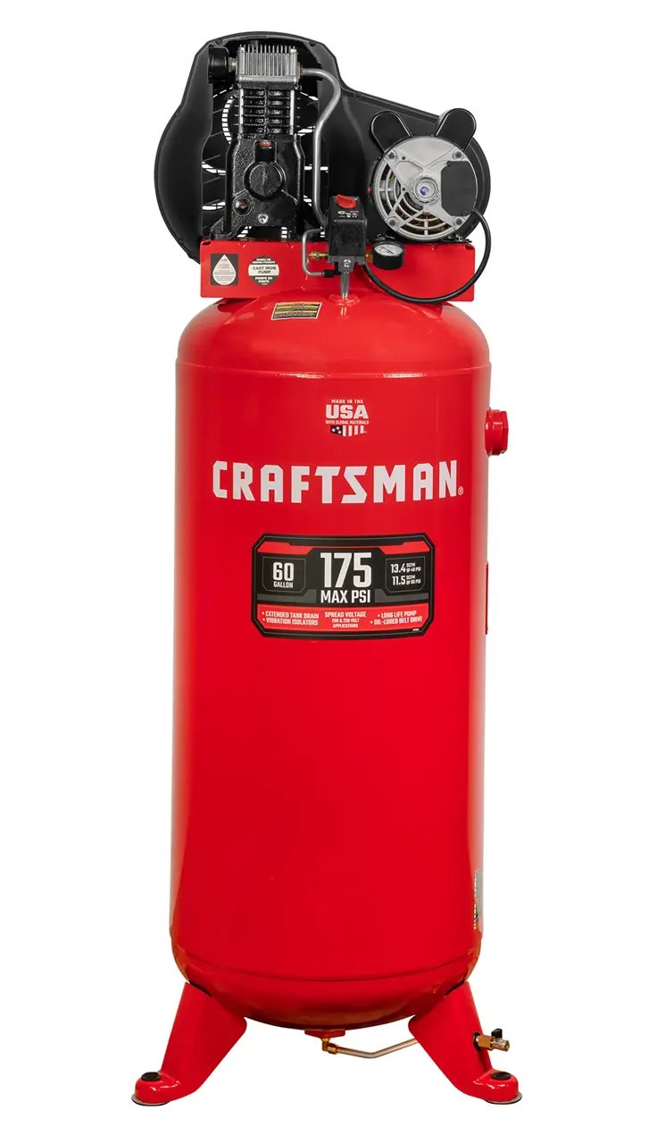 CRAFTSMAN 60-Gallons 175 PSI Vertical Air Compressor with Accessories main view 