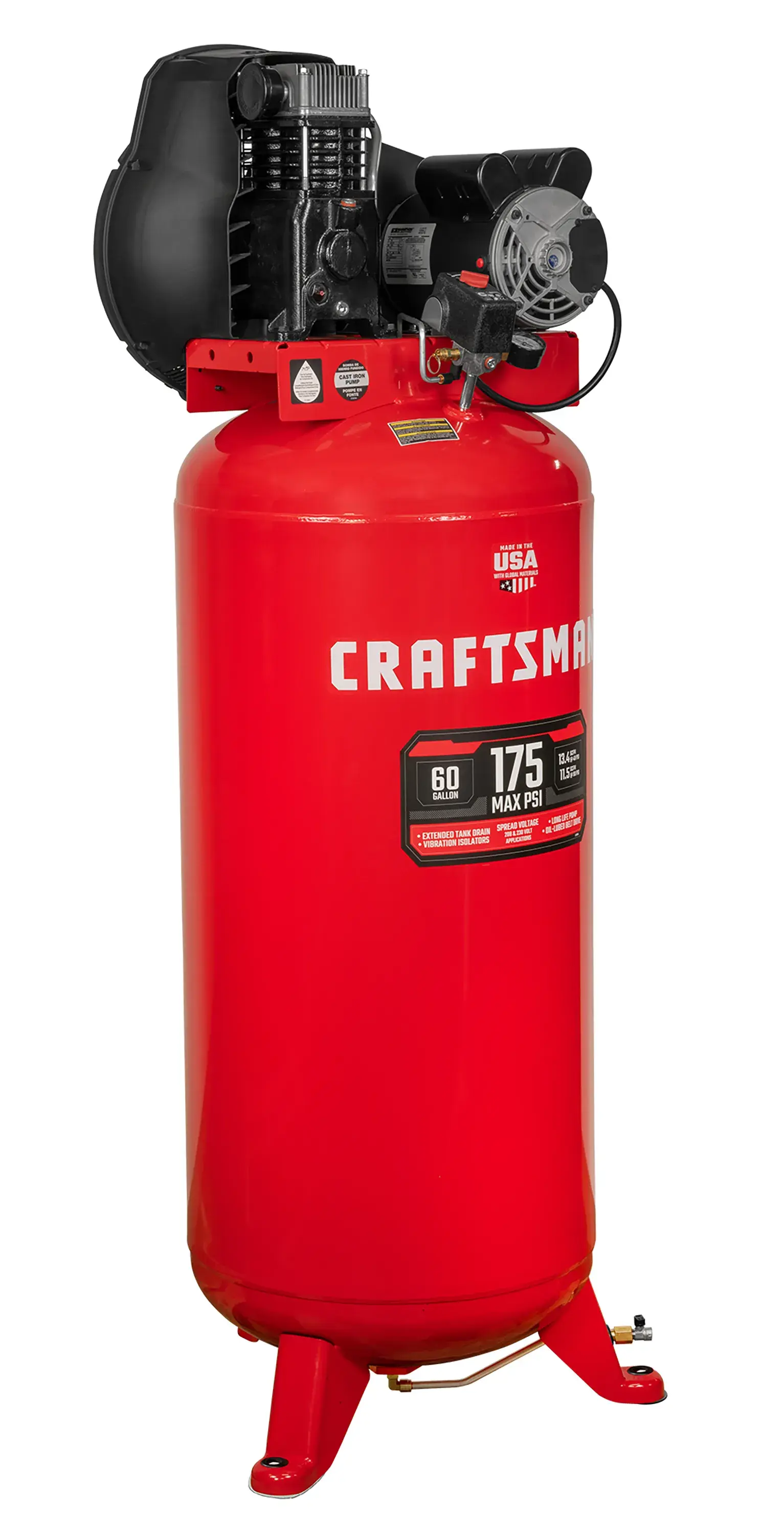 CRAFTSMAN 60-Gallons 175 PSI Vertical Air Compressor with Accessories main view 