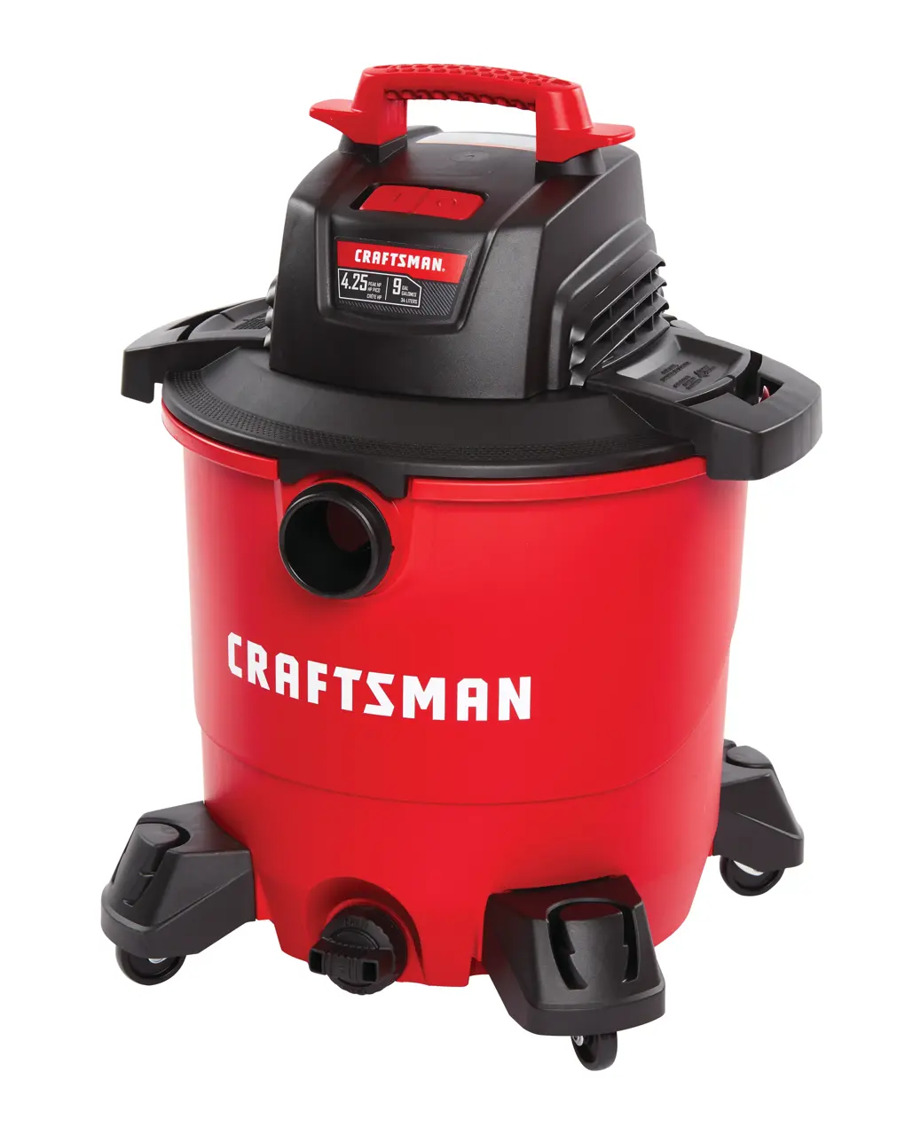 4.25 Peak HP** 9 gal Wet/Dry Vac With Attachments