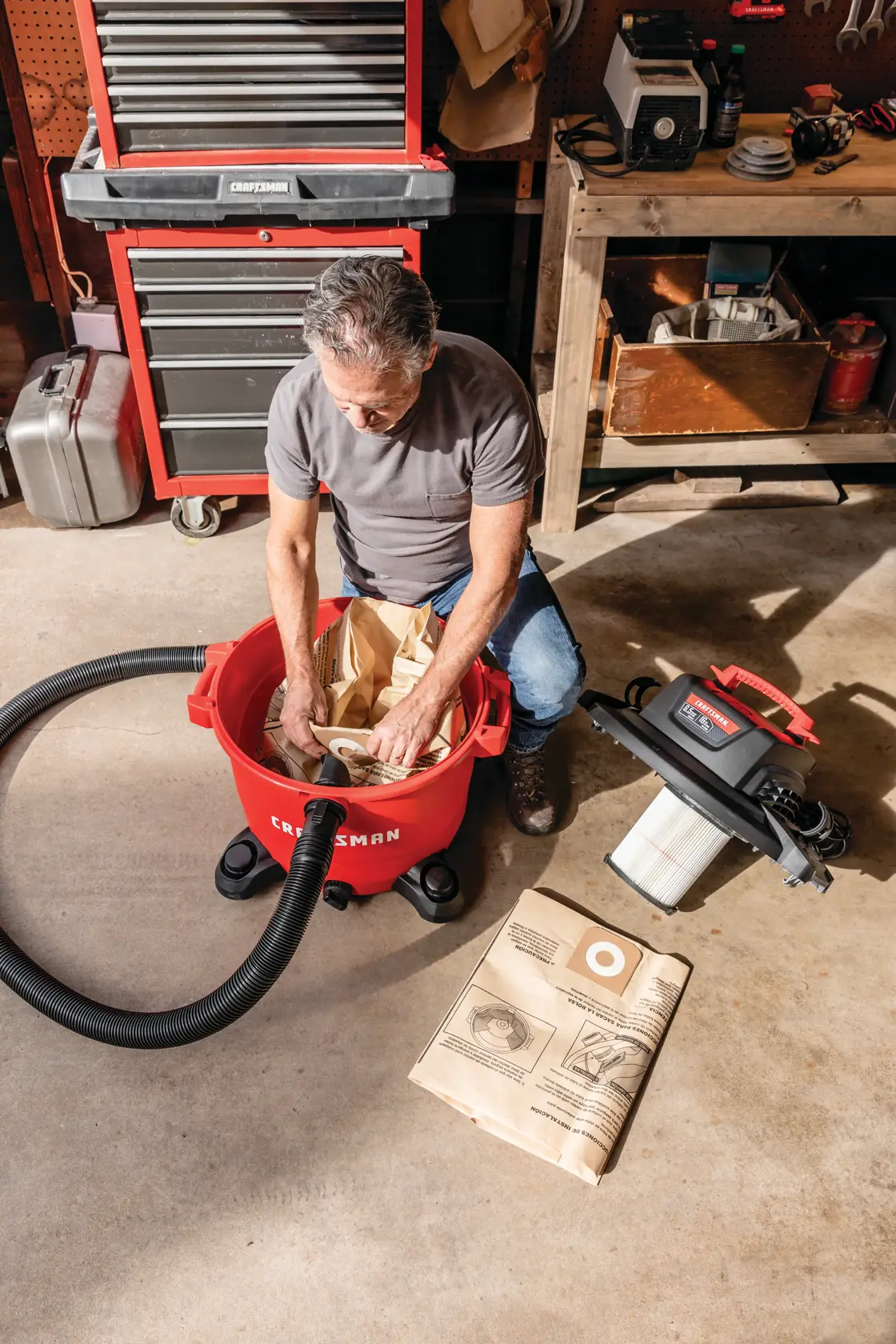 View of CRAFTSMAN Accessories: Vacuums  being used by consumer