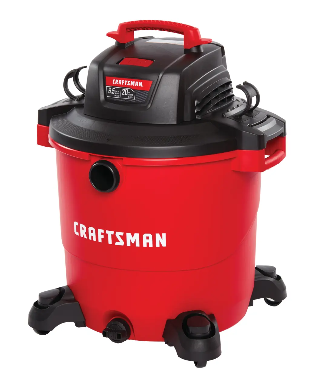 6.5 Peak HP** 20 gal Heavy-Duty Wet/Dry Vac With Attachments