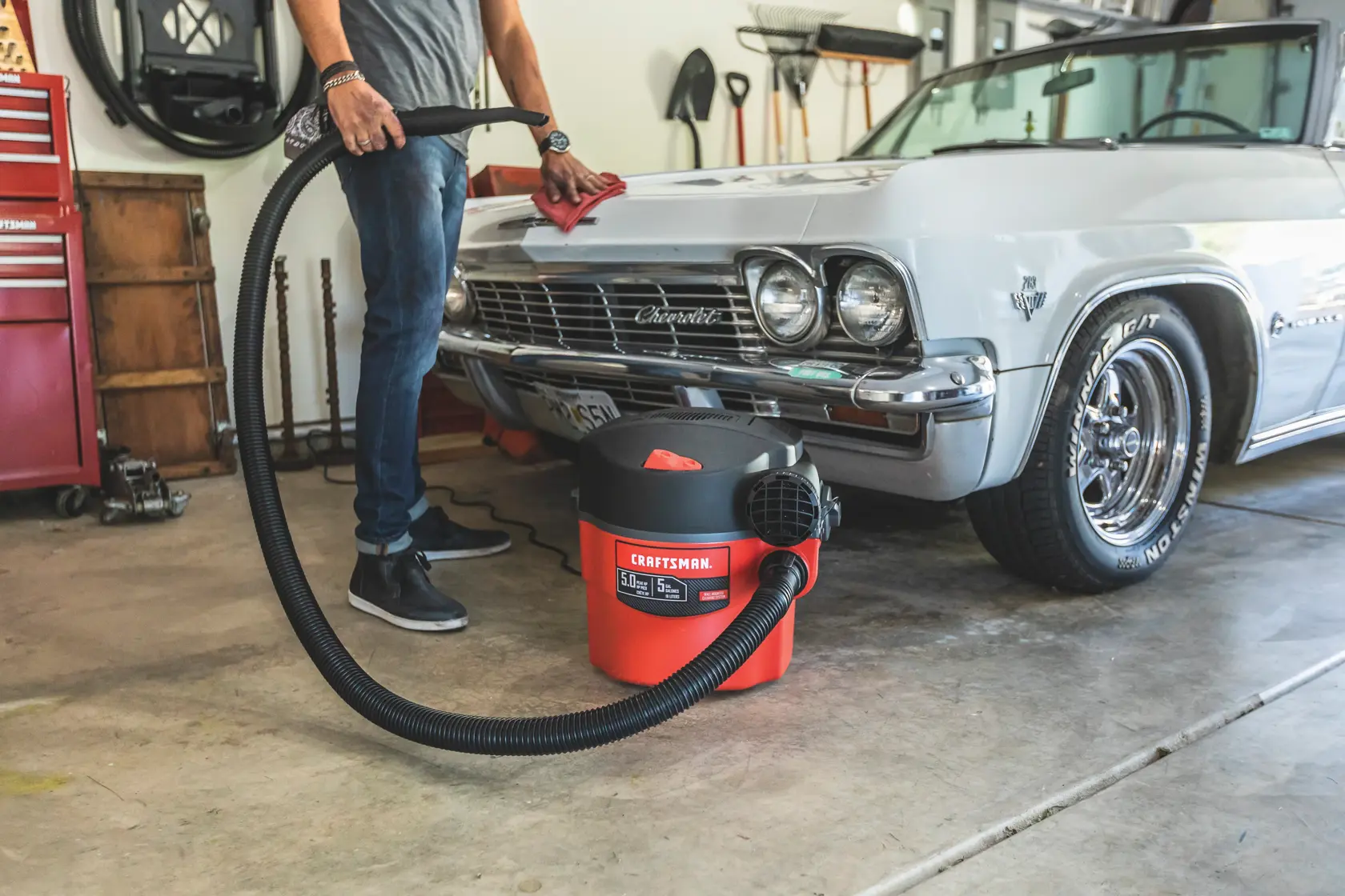 View of CRAFTSMAN Vacuums: Wet/Dry Shop Vac  being used by consumer