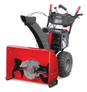Craftsman snow blower CMXGBAM213101 white background beauty shot front angle