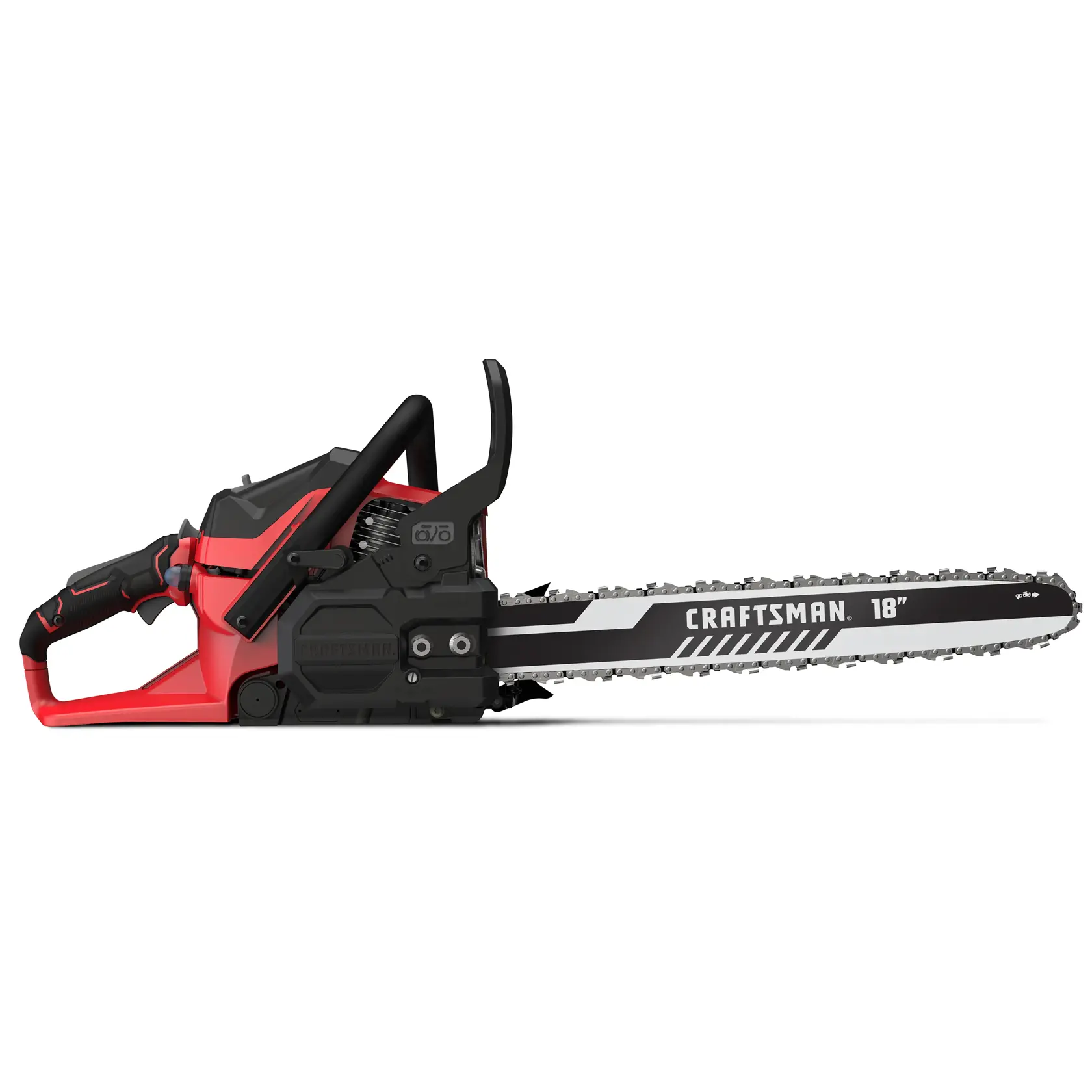 CRAFTSMAN 18-in Gas Chainsaw on white background.