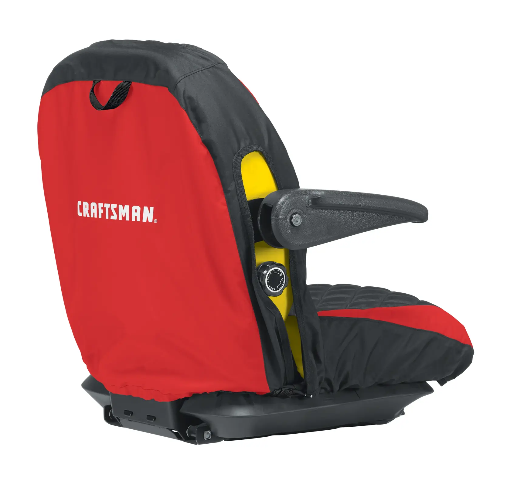 Backside of Riding Lawn Mower Seat Cover Large.