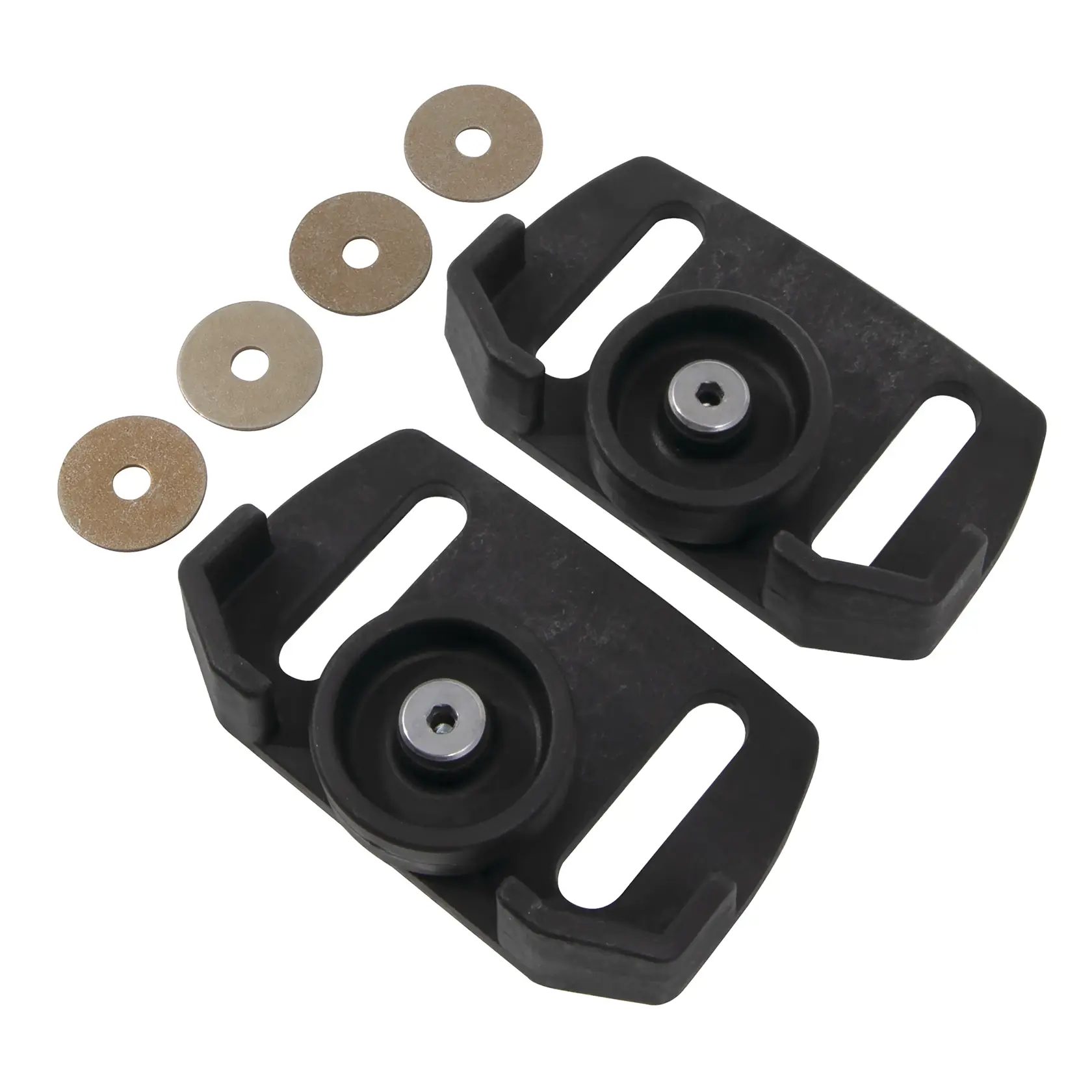 Non abrasive rolling skid shoes 1 pair.