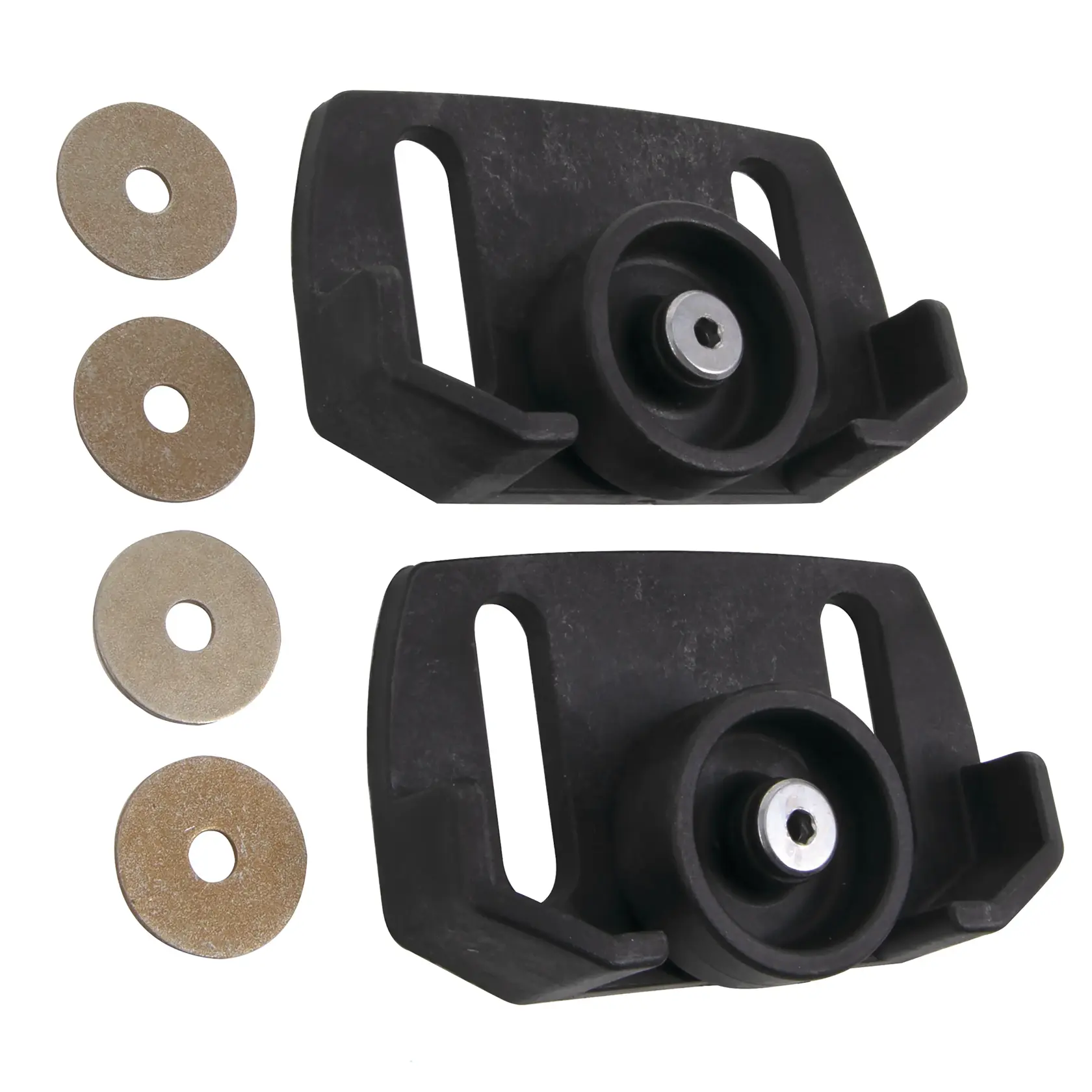 Non abrasive rolling skid shoes 1 pair.