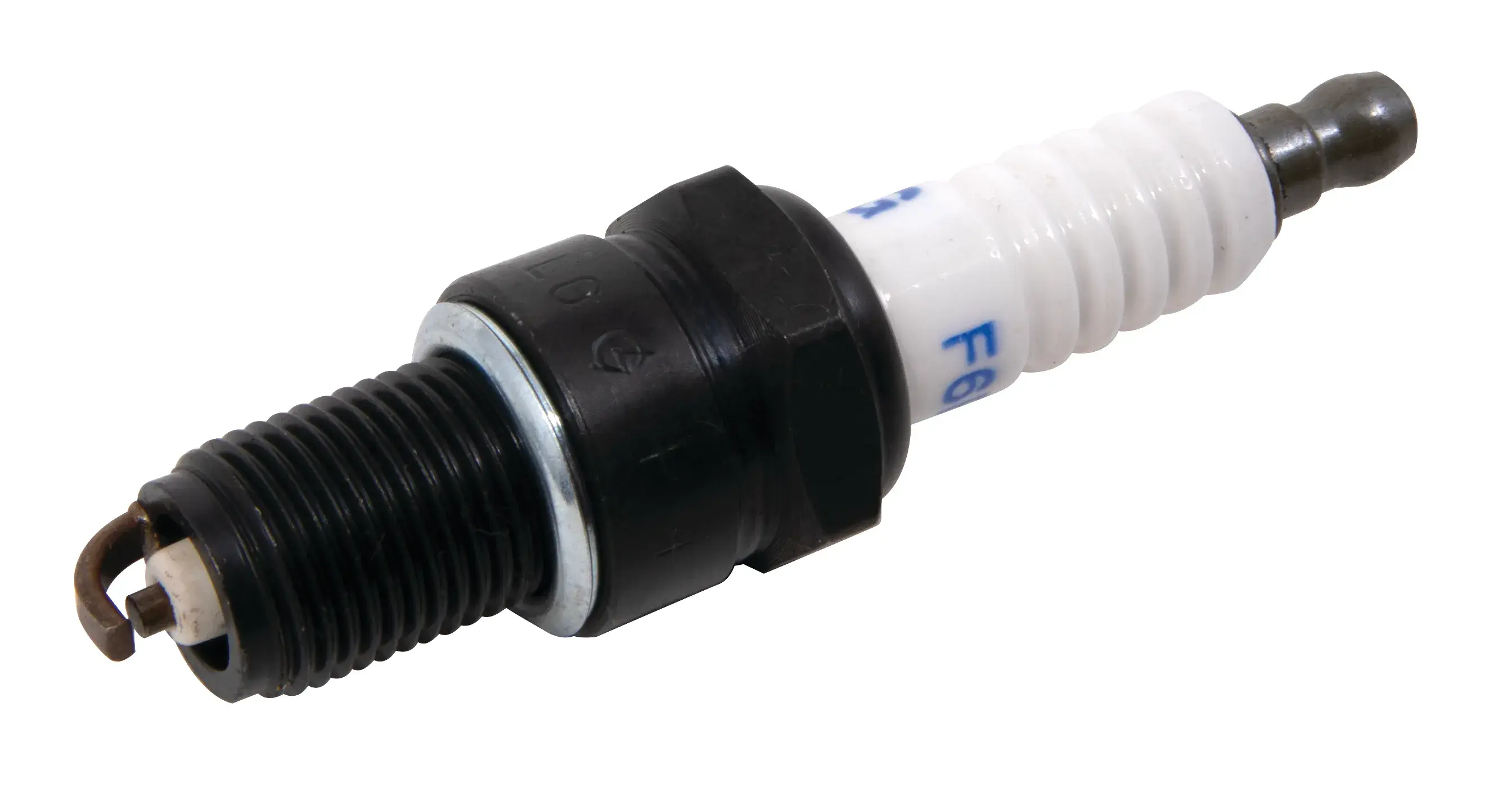 Left profile of spark plug.