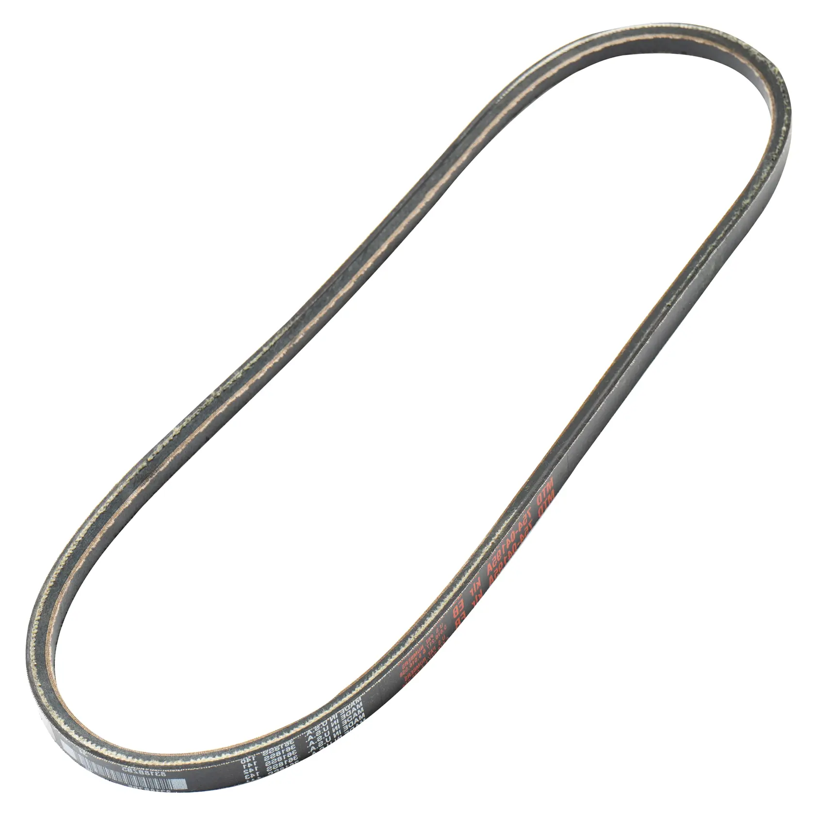 Right profile of snow blower auger belt.