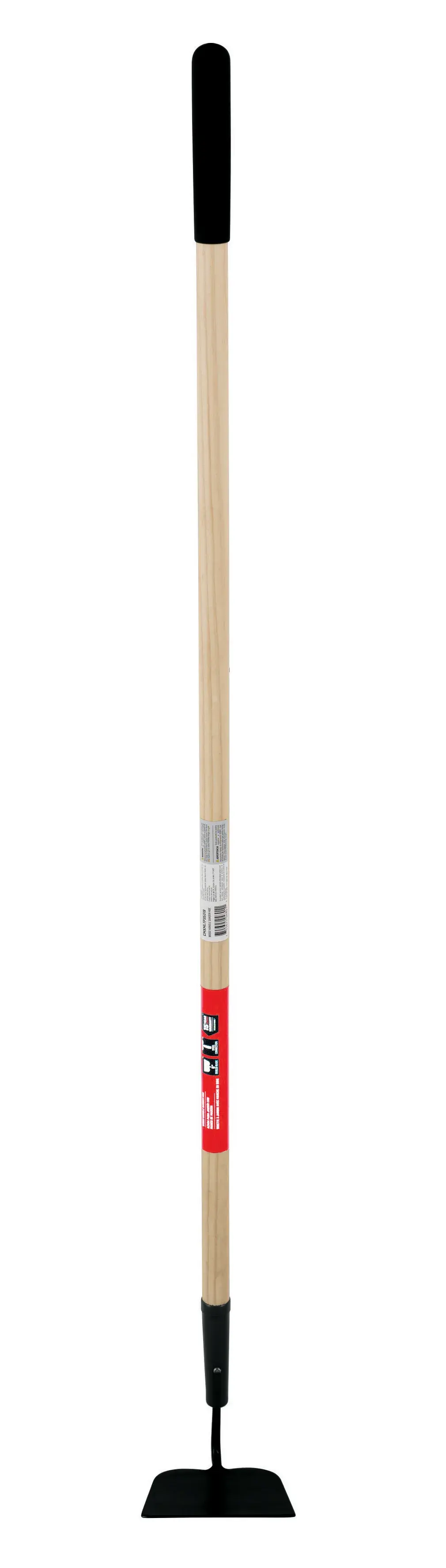 Long Handle Forged Steel Chopping and Weeding Garden Hoe with wood handle and cushion grip, front facing