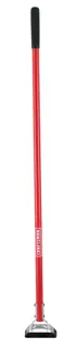 Long Handle Stirrup Shaped Steel Weed Cutting Scuffle Hoe with fiberglass handle and cushion grip, rear-facing