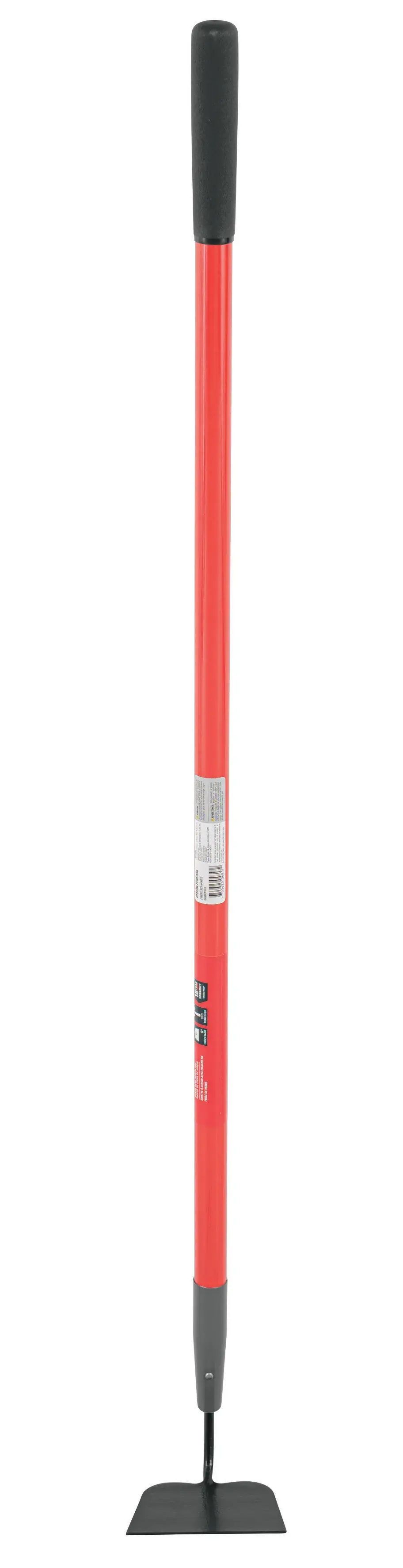 Long Handle Forged Steel Chopping and Weeding Garden Hoe with fiberglass handle and cushion grip, front-facing