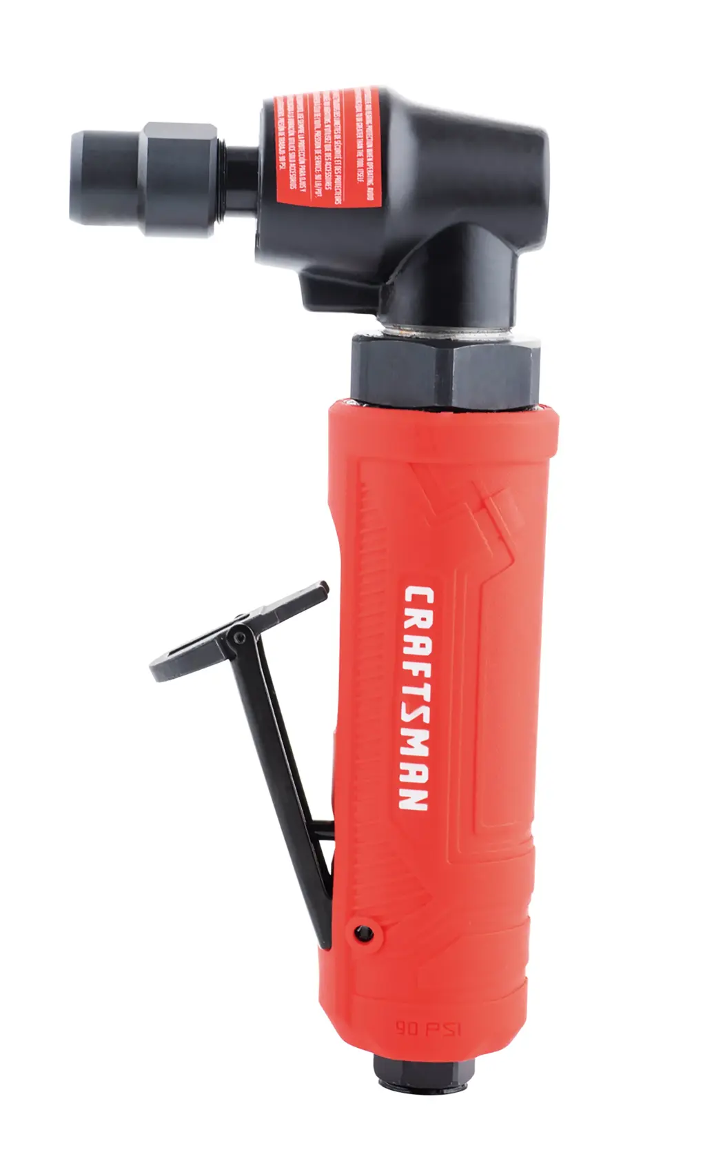 Craftsman pneumatic angle die grinder CMXPTSG1003NB white background beauty shot left side