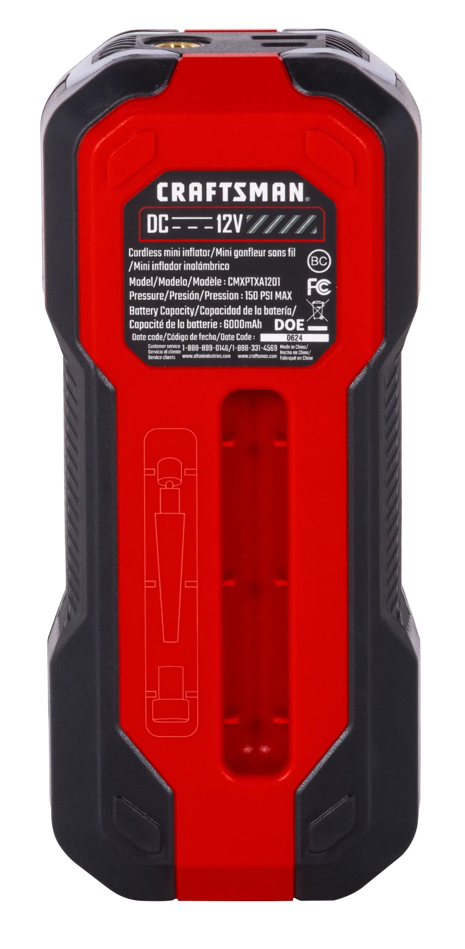 Craftsman Mini Inflator Back