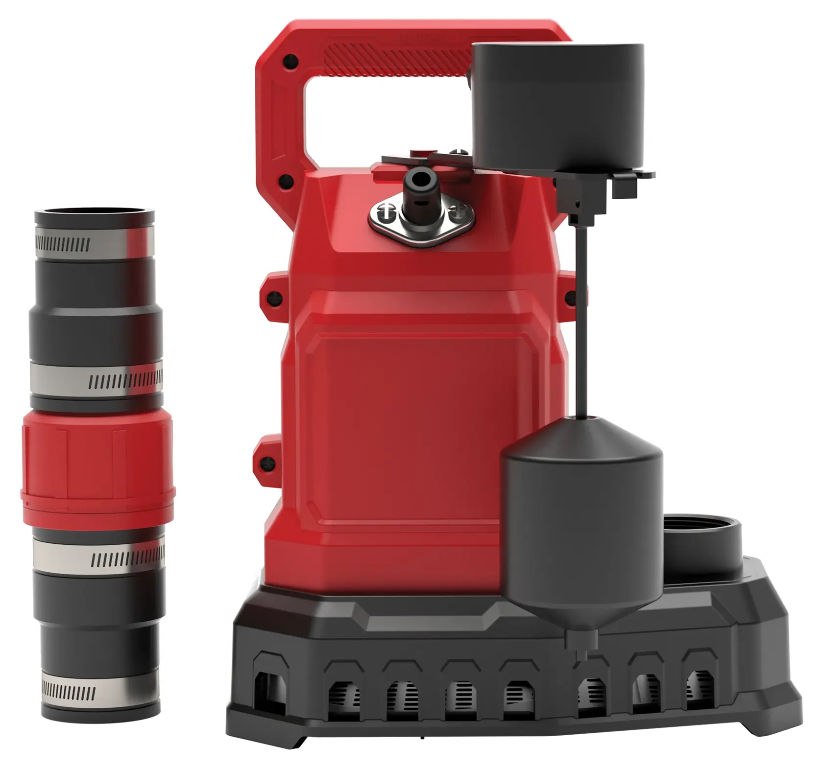 1-3HP SUMP PUMP REINFORCED THERMOPLASTIC SUBMERSIBLE AUTOMATIC VERTICAL SWITCH INCLUDES CHECK VALVE BACK VIEW