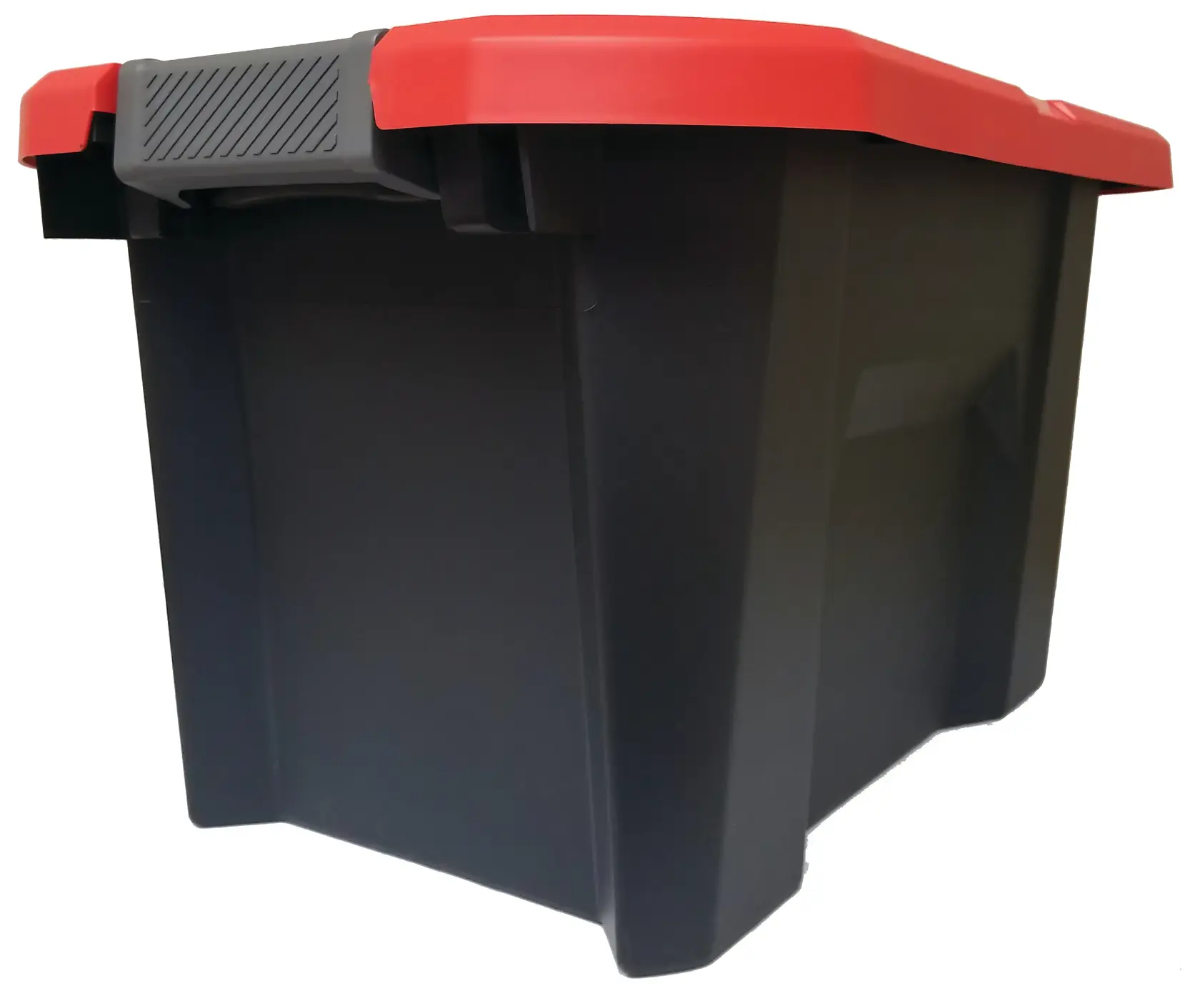 Craftsman storage tote 2633227 black base with red lid white background beauty shot front angle