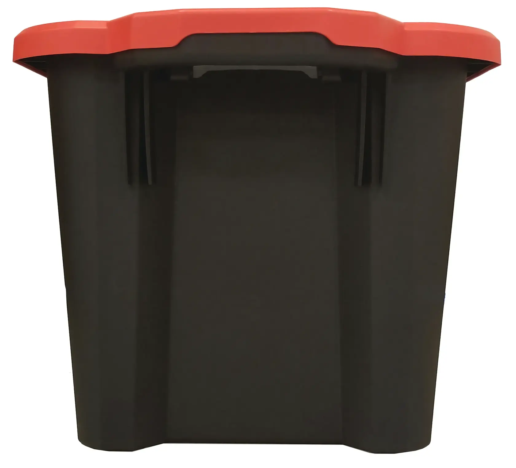 Craftsman black storage tote with red lid CMST26321RB white background beauty shot front angle