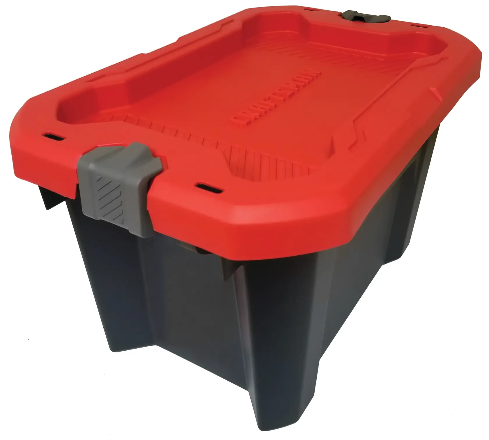 Overhead view of 5 Gallon latching tote.