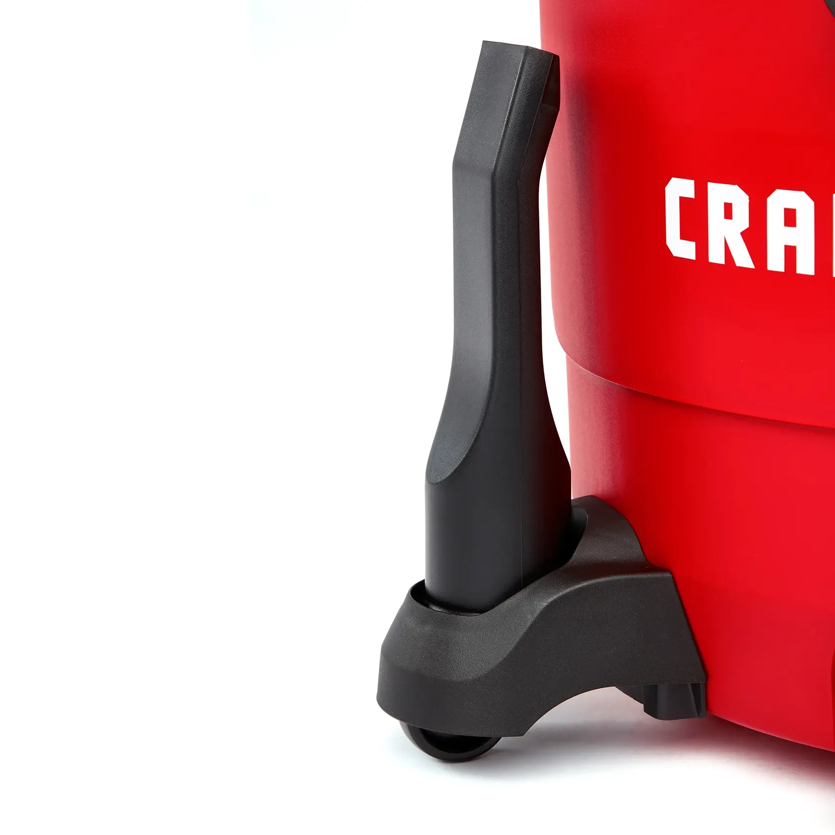 CRAFTSMAN  2-1/2 inch Car Nozzle Wet/Dry Vac Attachment seated on caster storage foot of vac