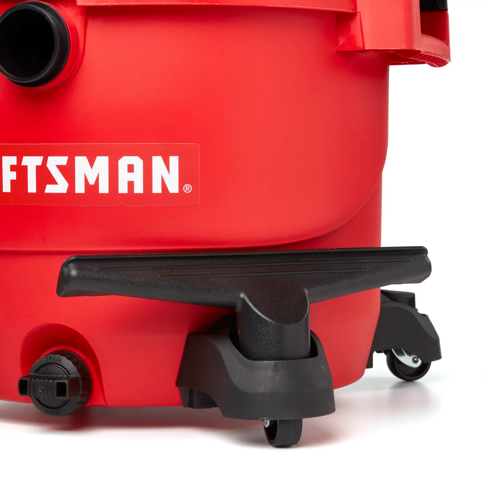 CRAFTSMAN  2-1/2 inch Dry Nozzle Wet/Dry Vac Accessory stored on vac's caster accessory feet