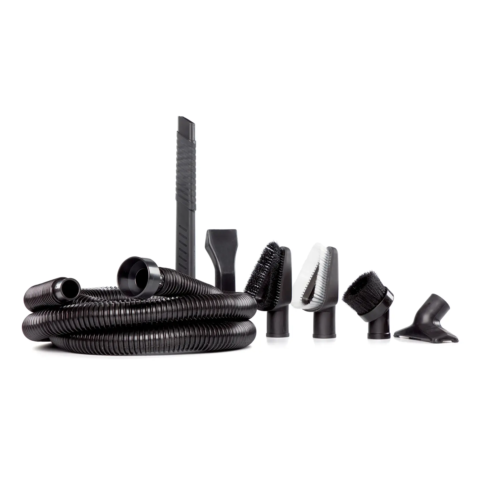 Front view of 7-piece CRAFTSMAN 1-1/4 inch car cleaning kit for use with CRAFTSMAN wet dry vacuums