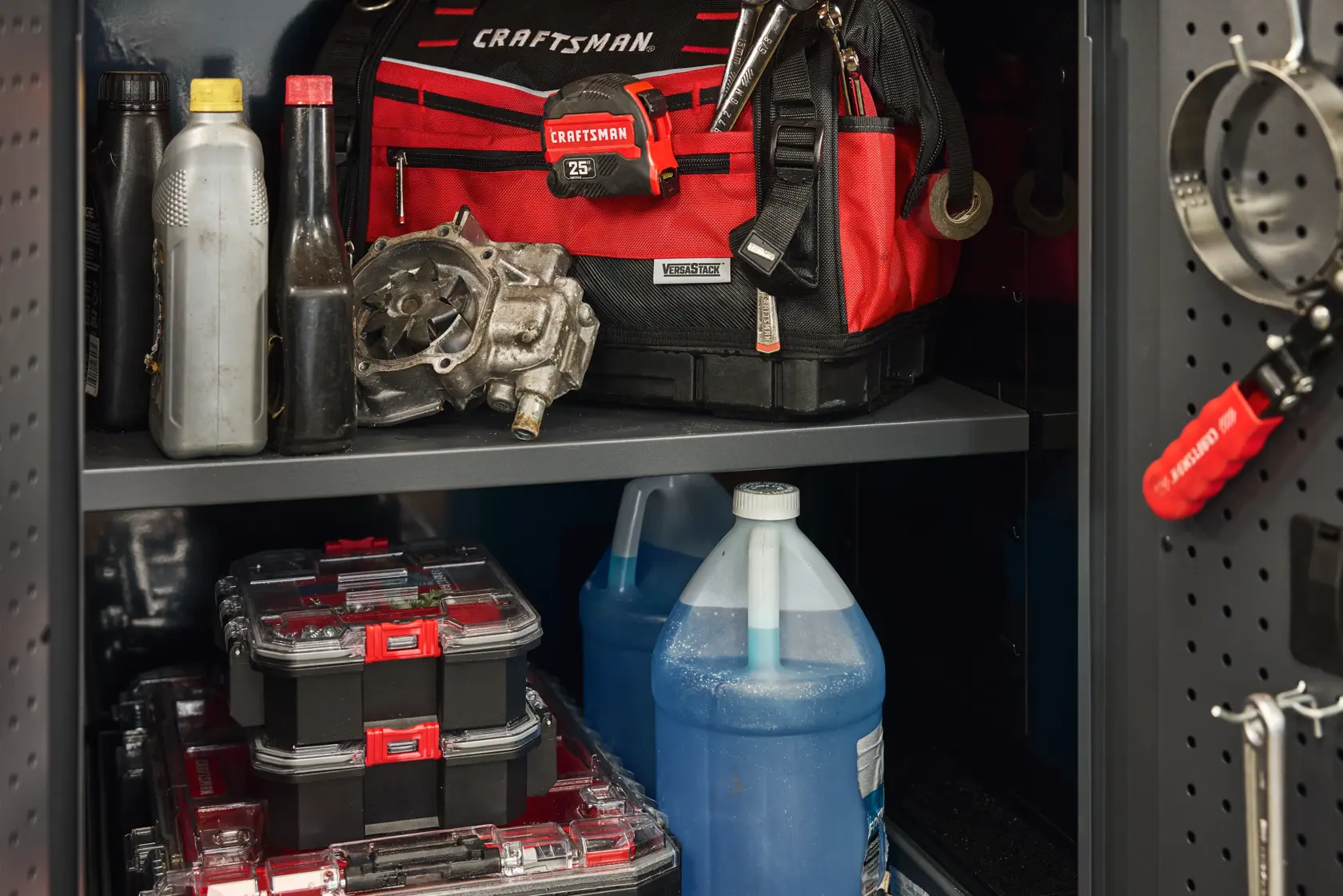 Welded 2-Door Base Cabinet (Red/Black)