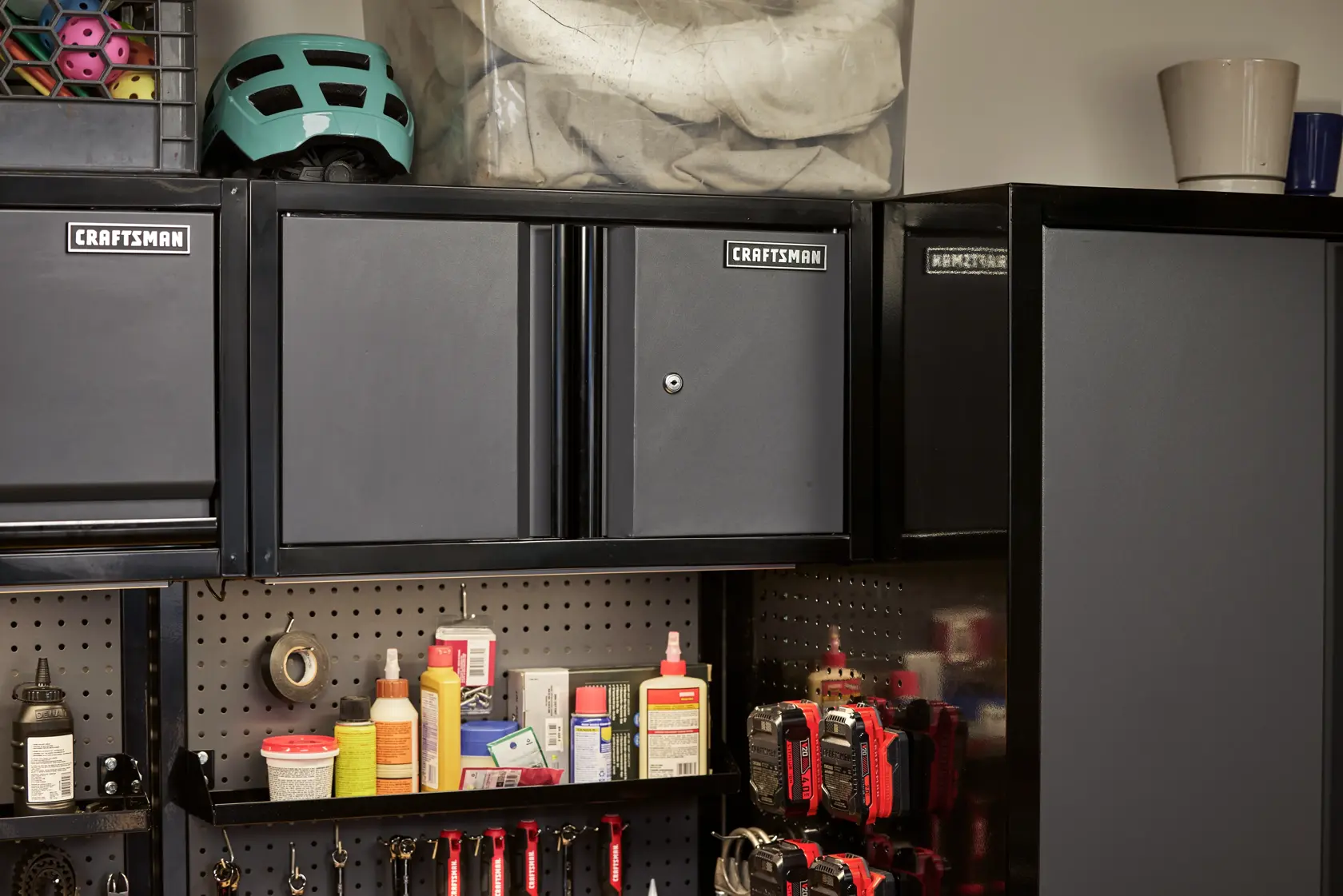 Welded 2-Door Wall Cabinet (Black/Gray)